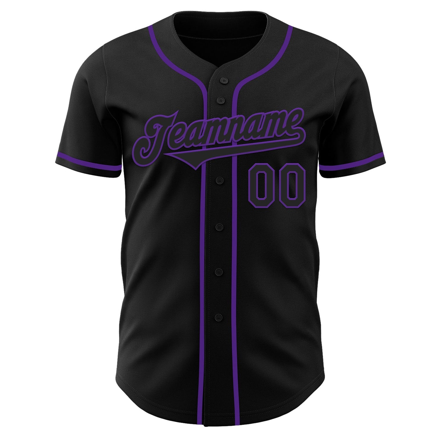 Custom Black Purple Authentic Baseball Jersey - Sky-Custom