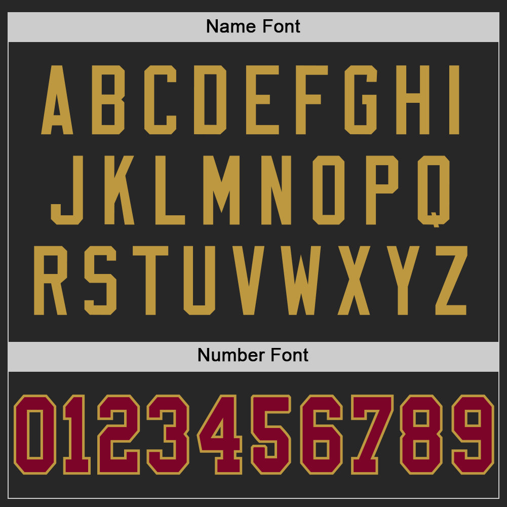 Custom Black Maroon-Old Gold Mesh Authentic Football Jersey - Sky-Custom