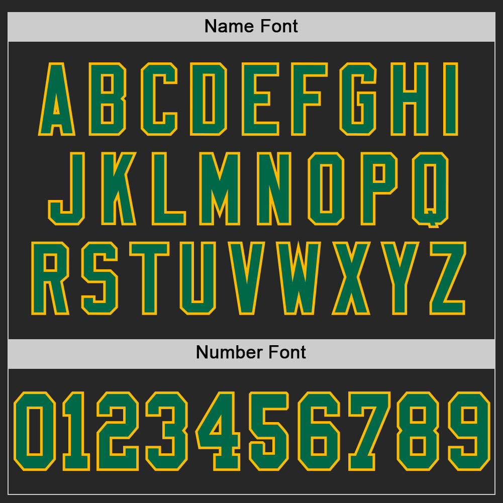 Custom Black Kelly Green-Gold Mesh Authentic Football Jersey - Sky-Custom