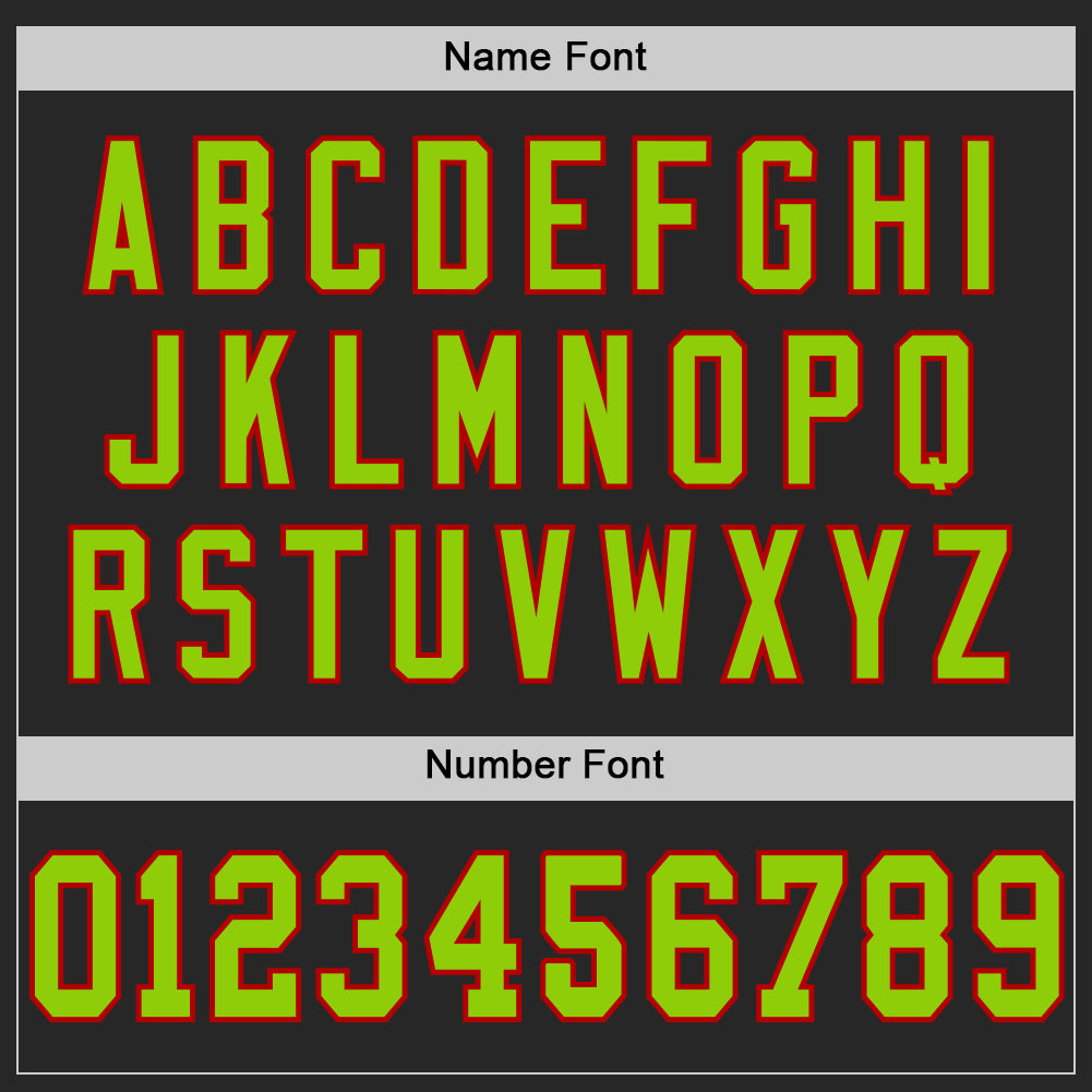 Custom Black Neon Green-Red Mesh Authentic Football Jersey - Sky-Custom