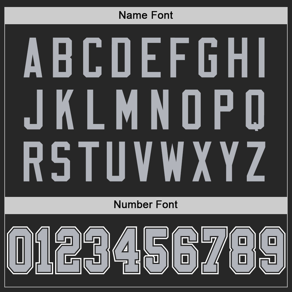 Custom Black Gray-White Mesh Authentic Football Jersey - Sky-Custom