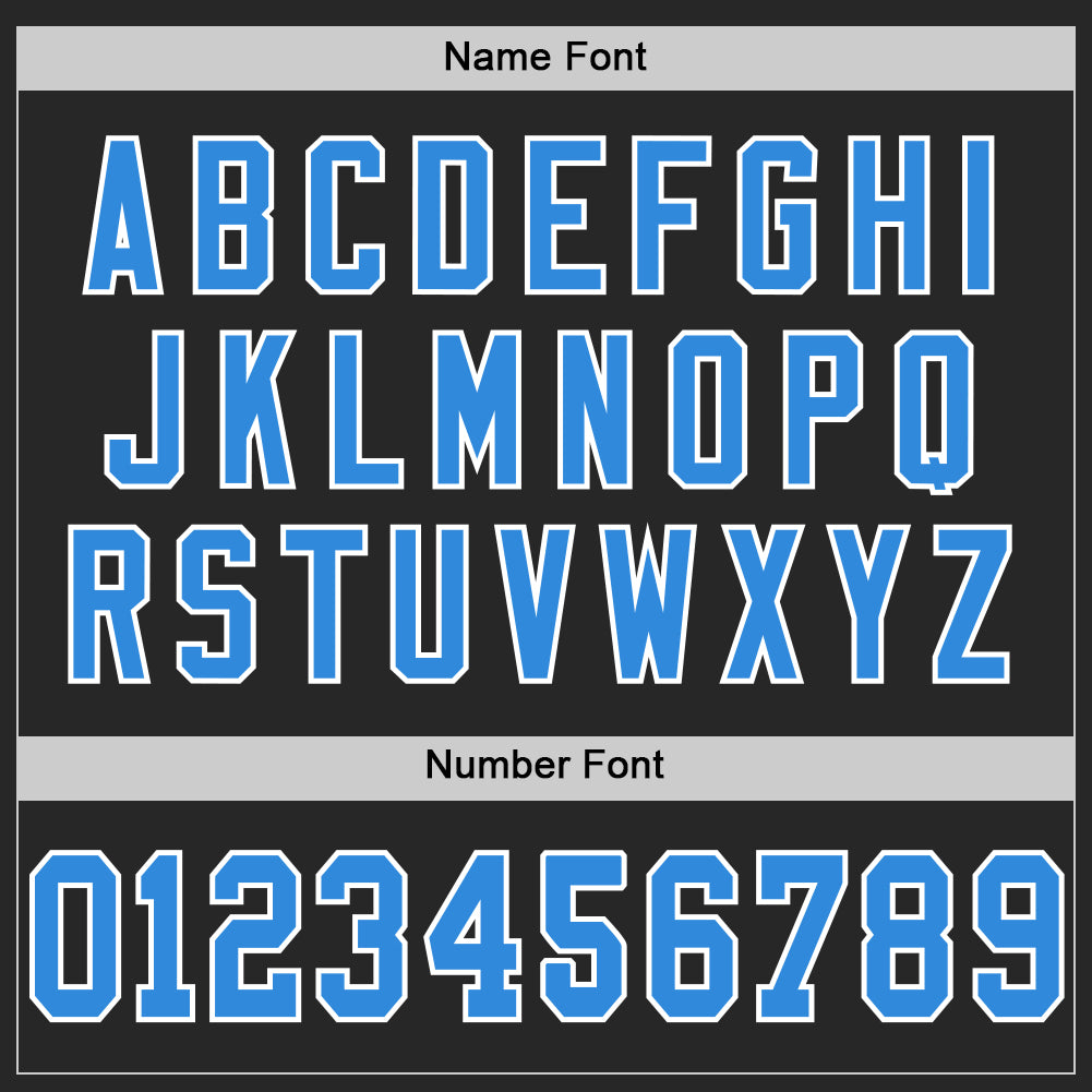 Custom Black Powder Blue-White Mesh Authentic Football Jersey - Sky-Custom