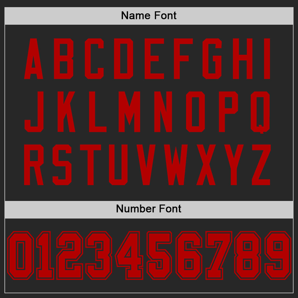 Custom Black Red Mesh Authentic Football Jersey - Sky-Custom