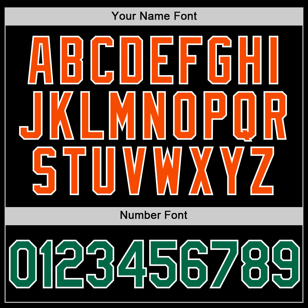 Custom Black Kelly Green-Orange Authentic Throwback Basketball Jersey - Sky-Custom