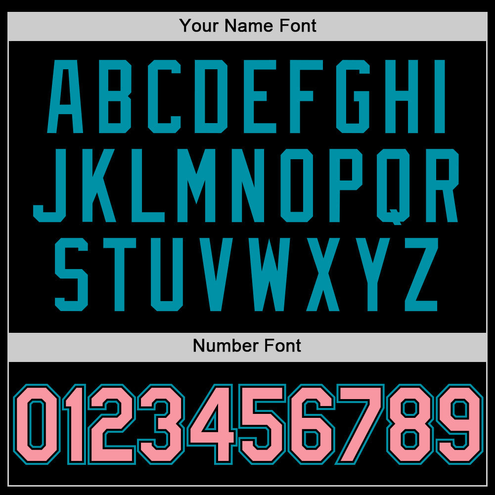 Custom Black Medium Pink-Teal Authentic Throwback Basketball Jersey - Sky-Custom