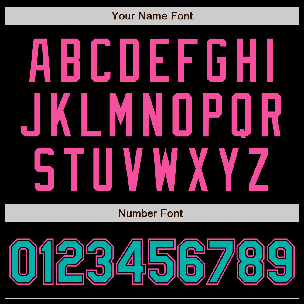 Custom Black Aqua-Pink Authentic Baseball Jersey - Sky-Custom