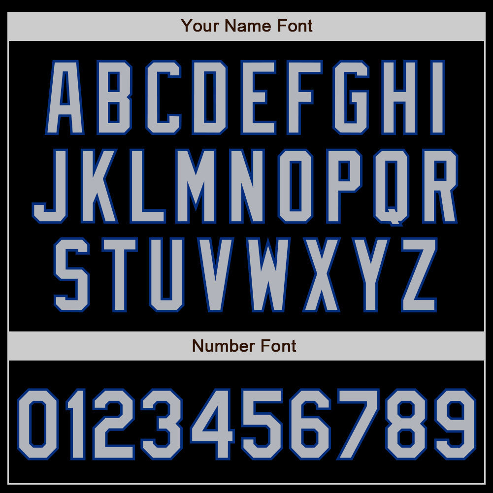 Custom Black Gray-Royal Authentic Baseball Jersey - Sky-Custom