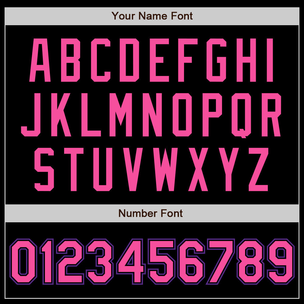 Custom Black Pink-Purple Authentic Baseball Jersey - Sky-Custom