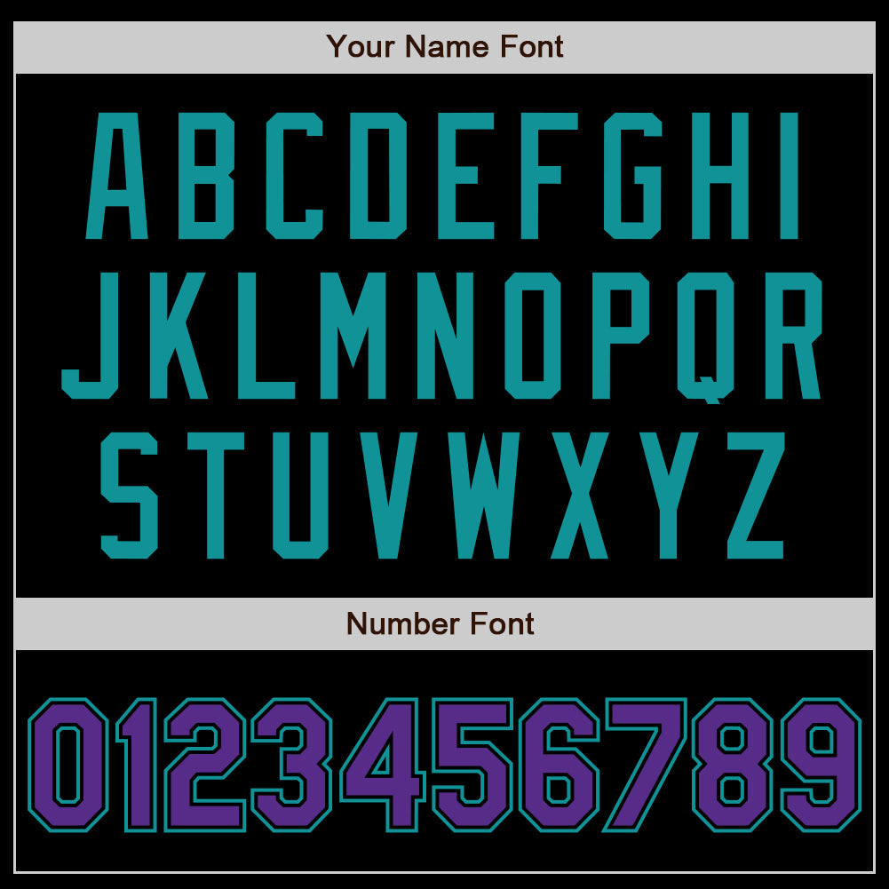 Custom Black Purple-Teal Authentic Baseball Jersey - Sky-Custom
