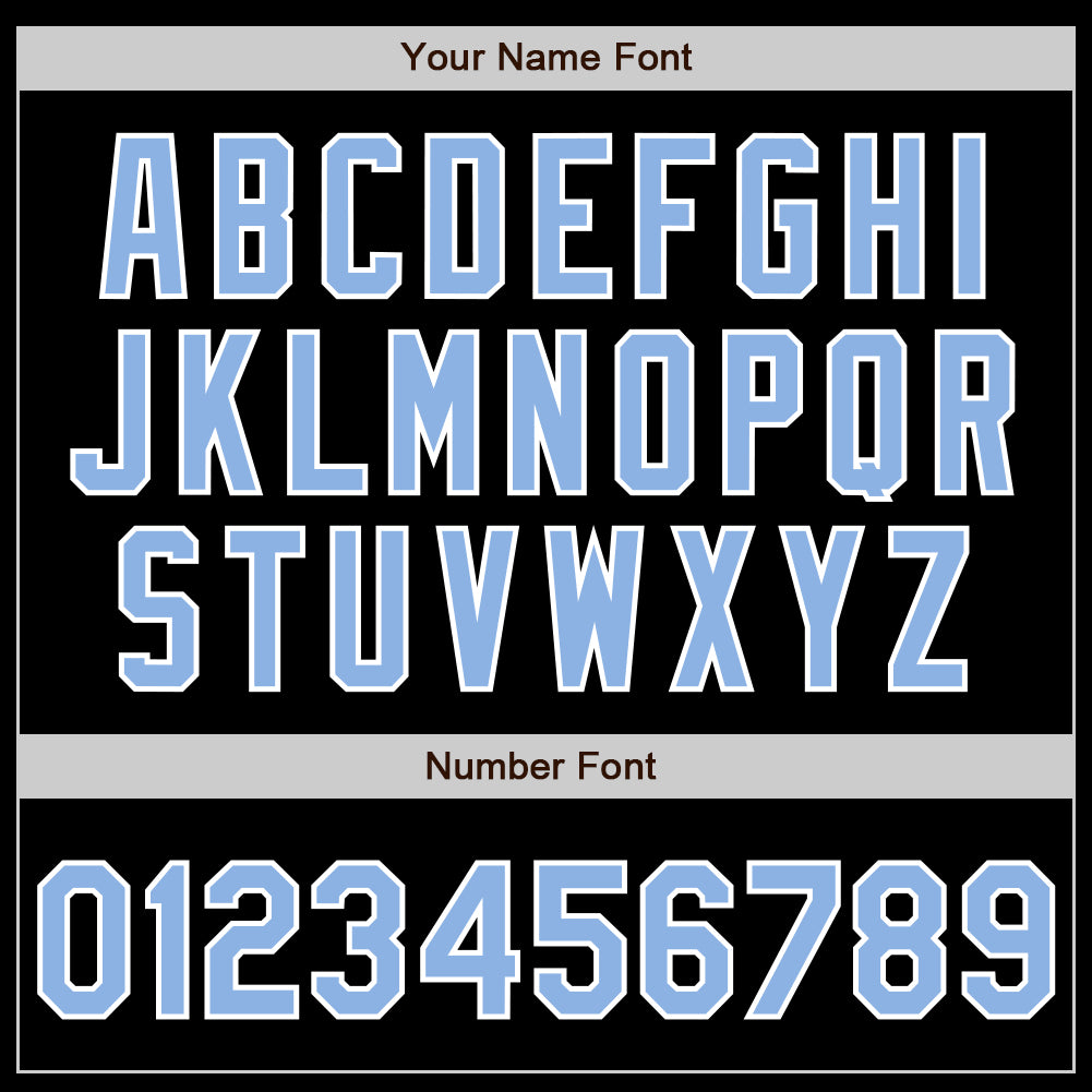 Custom Black Light Blue-White Authentic Baseball Jersey - Sky-Custom