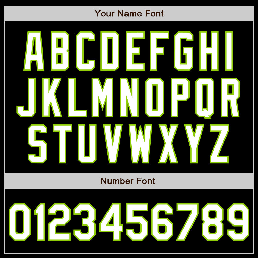 Custom Black White-Neon Green Authentic Baseball Jersey - Sky-Custom