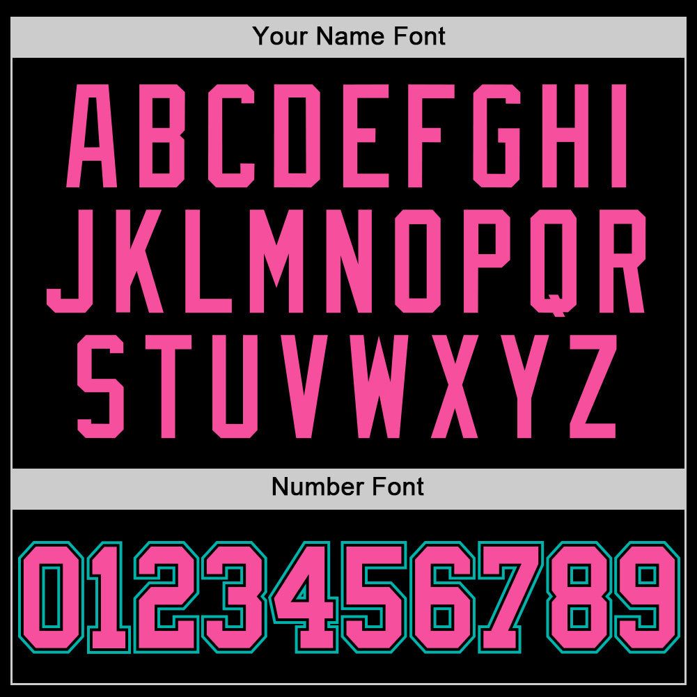 Custom Black Pink Aqua-White Authentic Throwback Basketball Jersey - Sky-Custom
