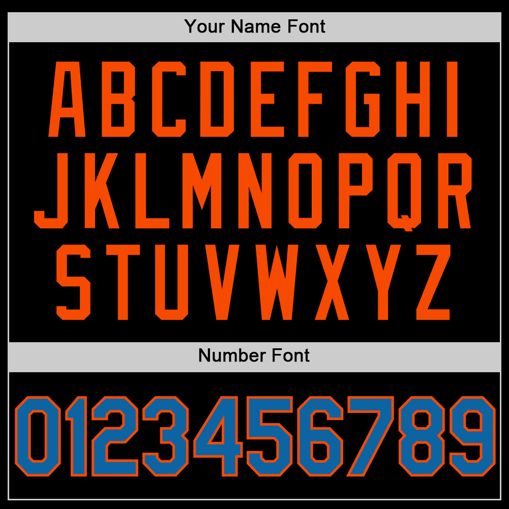Custom Black Blue-Orange Authentic Basketball Jersey - Sky-Custom