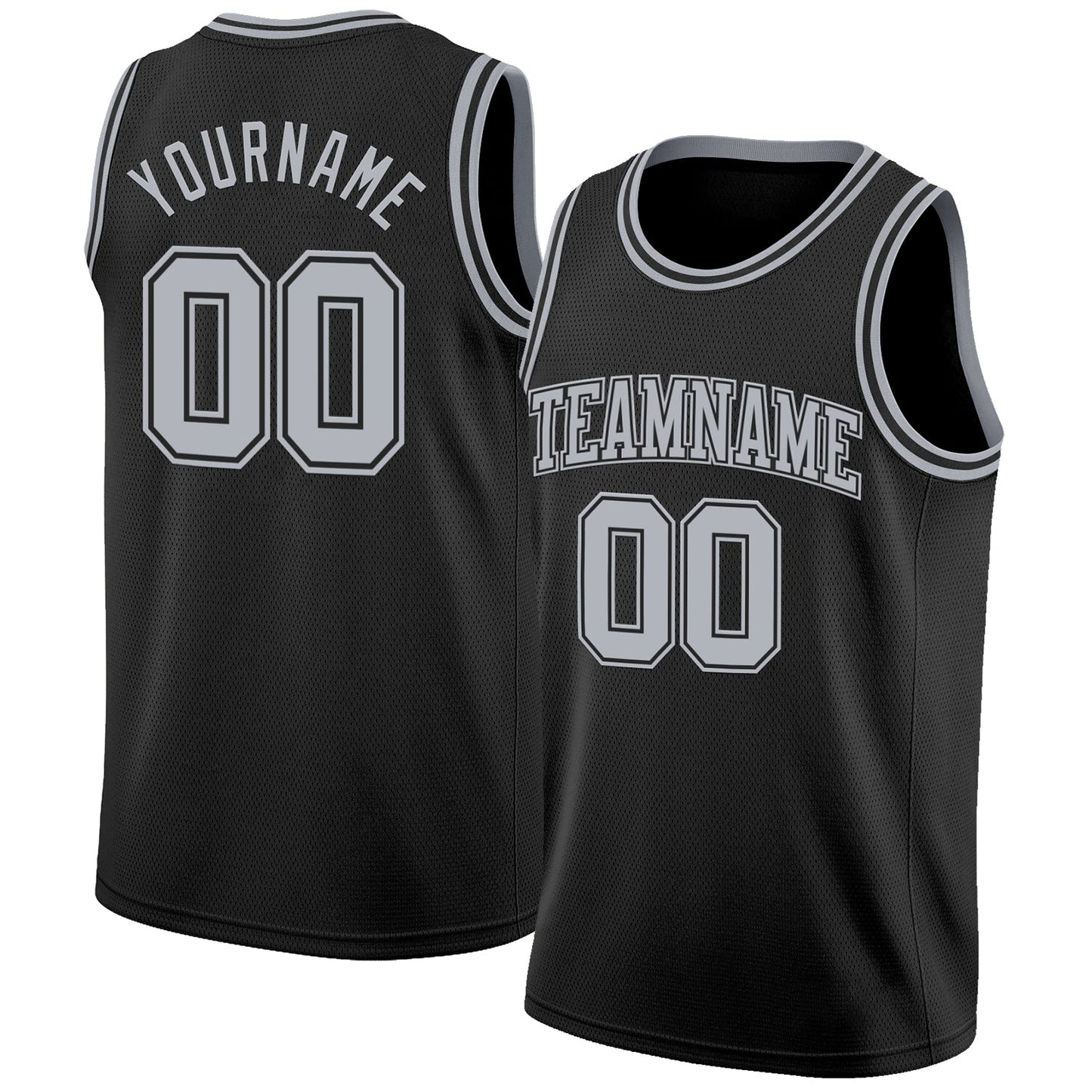 Custom Black Gray Authentic Basketball Jersey - Sky-Custom