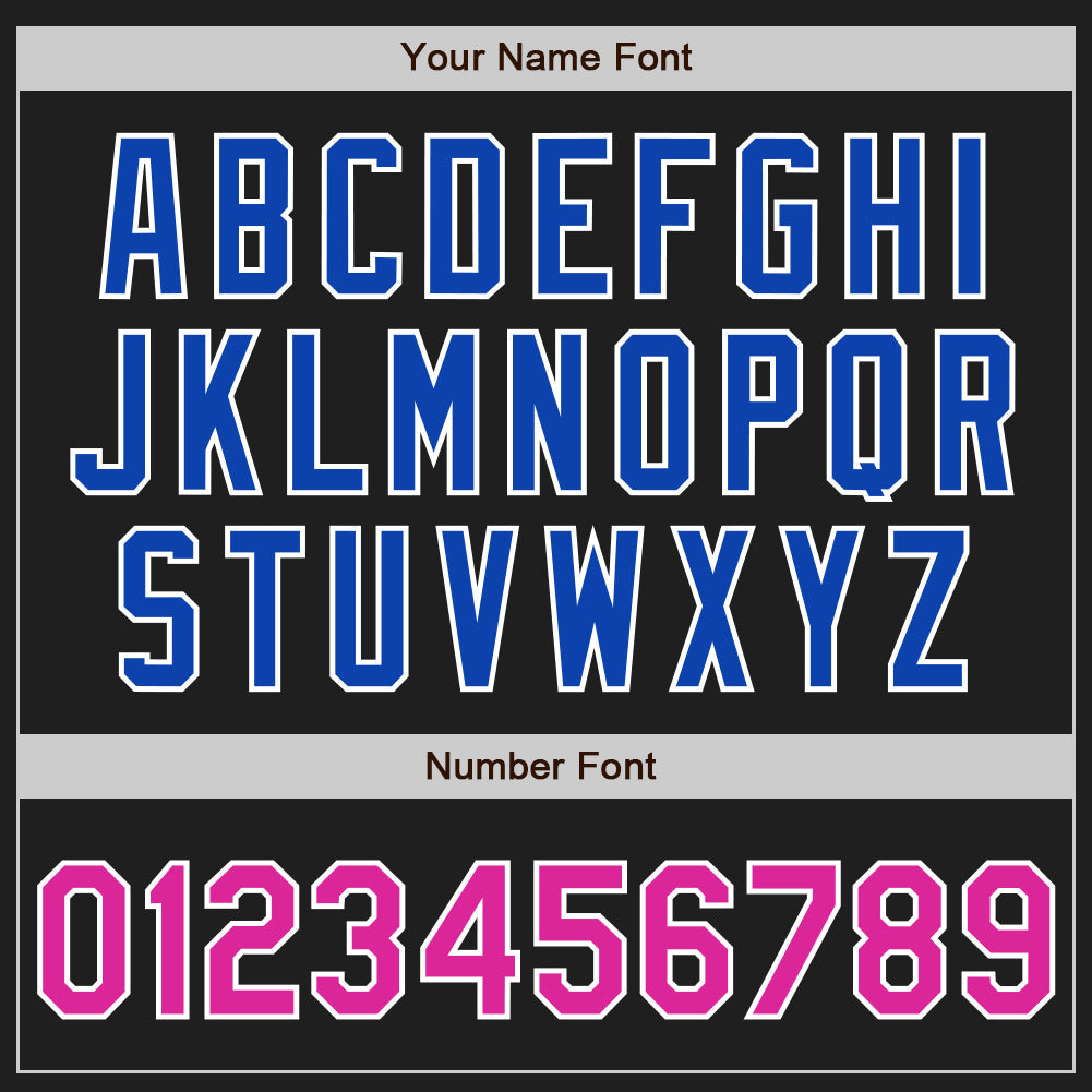 Custom Black Deep Pink Thunder Blue-White Authentic Baseball Jersey - Sky-Custom