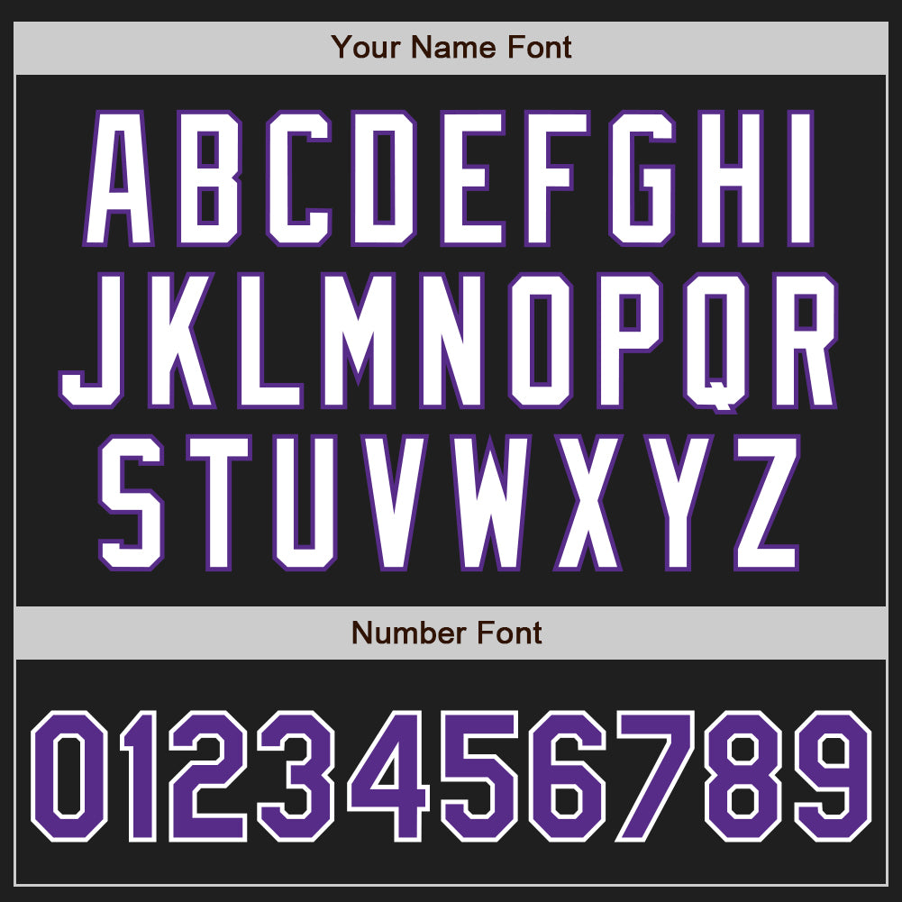 Custom Black Purple-White Authentic Baseball Jersey - Sky-Custom