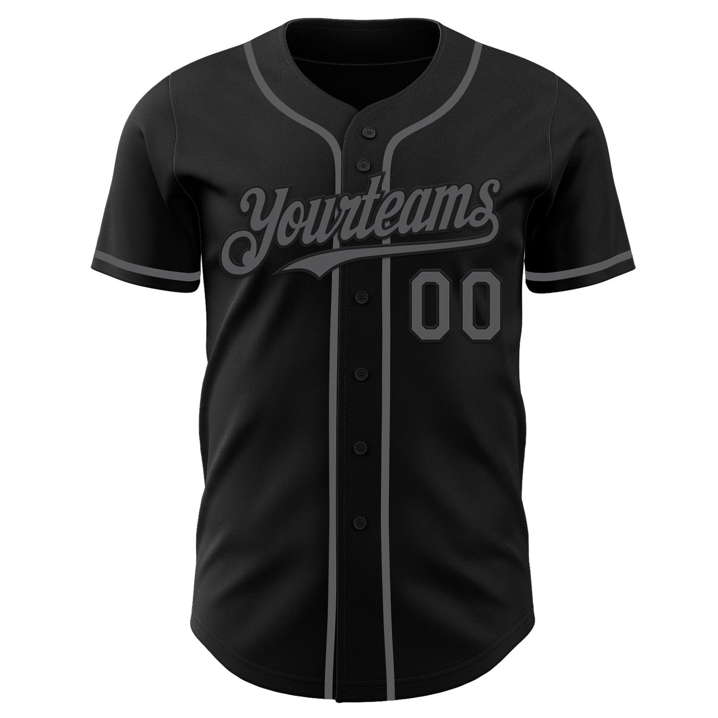Custom Black Steel Gray Authentic Baseball Jersey - Sky-Custom