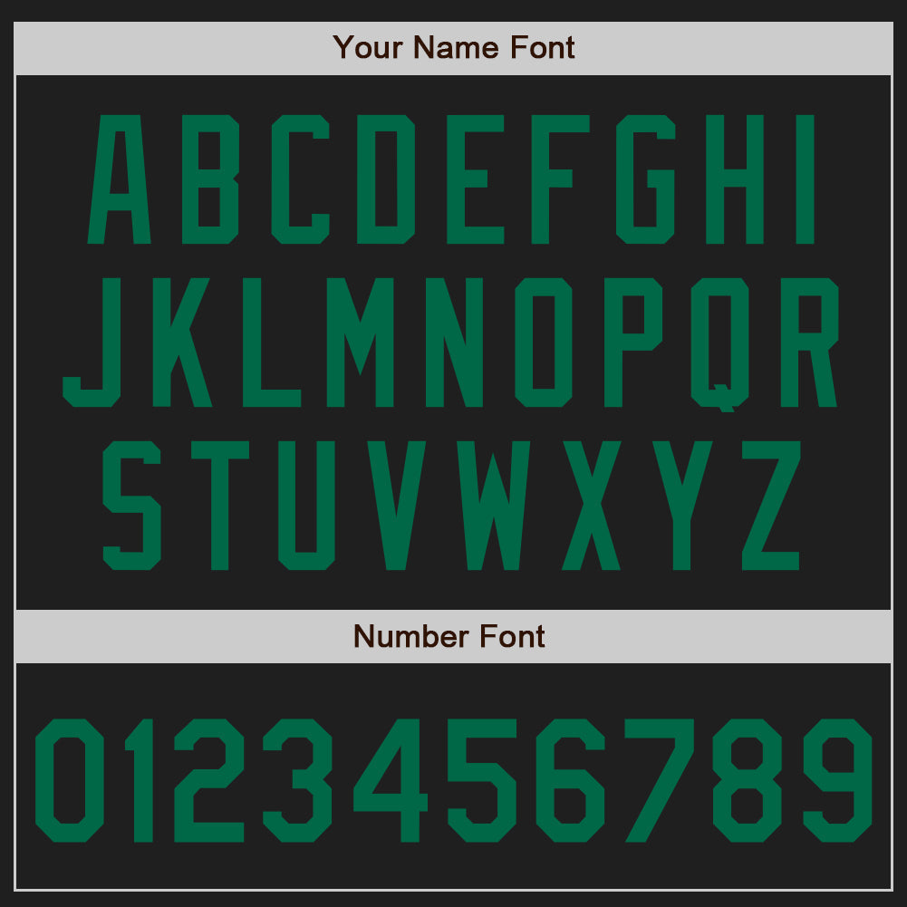 Custom Black Kelly Green Authentic Baseball Jersey - Sky-Custom