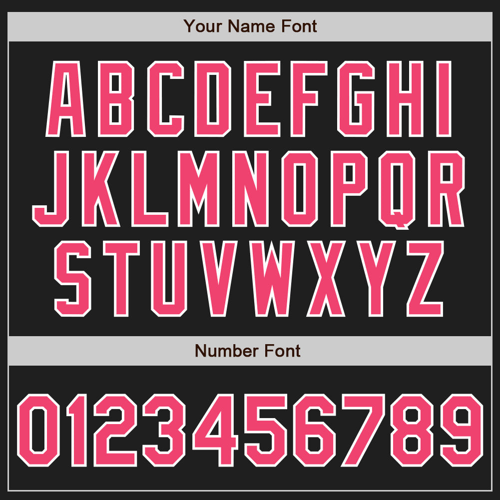 Custom Black Neon Pink-White Authentic Baseball Jersey - Sky-Custom