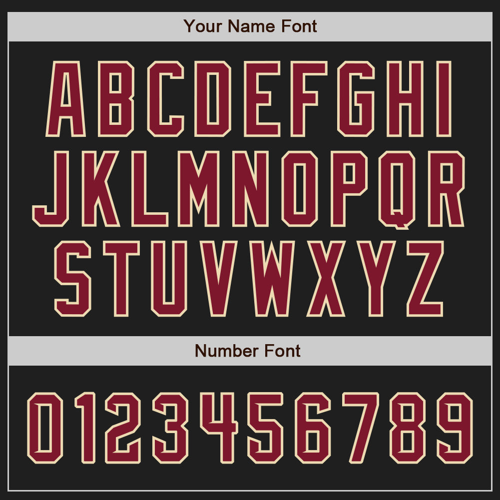 Custom Black Crimson-Cream Authentic Baseball Jersey - Sky-Custom