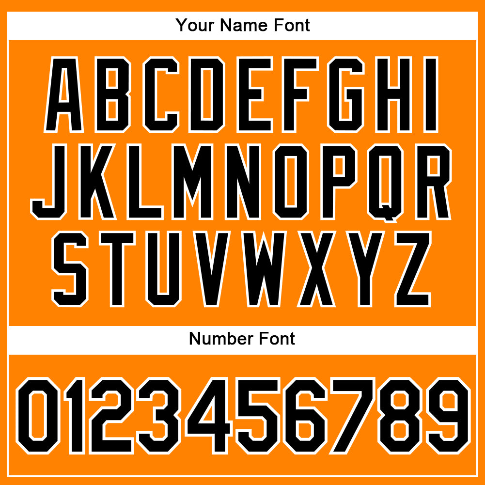 Custom Bay Orange Black-White Authentic Baseball Jersey - Sky-Custom