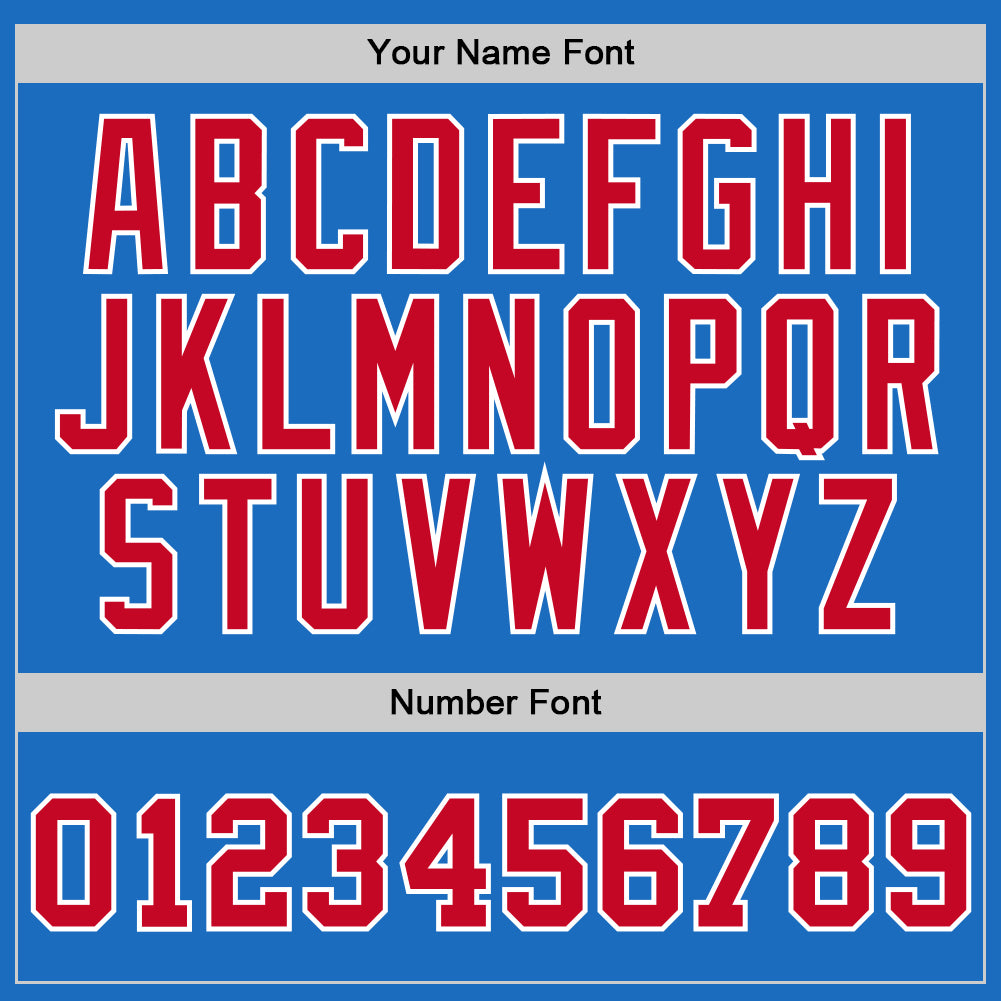 Custom Blue Red-White Authentic Throwback Basketball Jersey - Sky-Custom