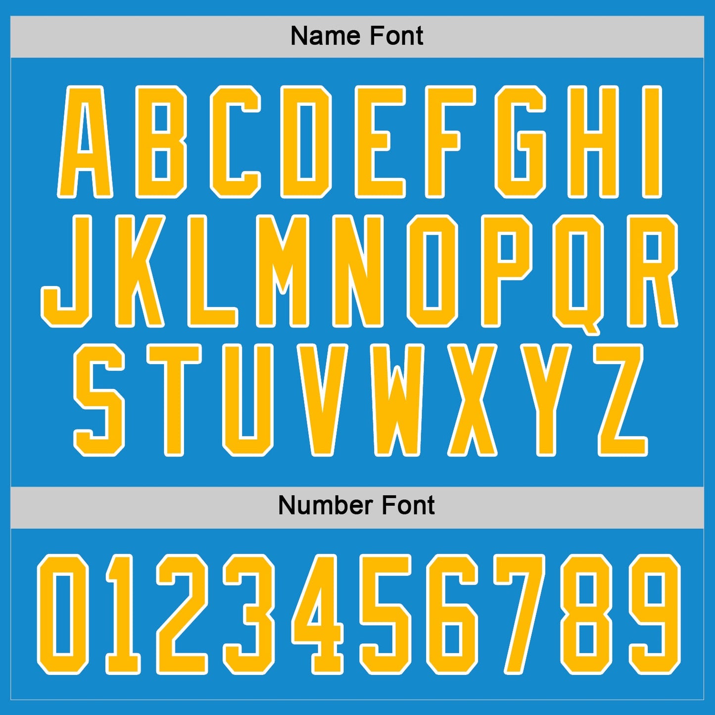 Custom Blue Gold-White Hockey Jersey - Sky-Custom