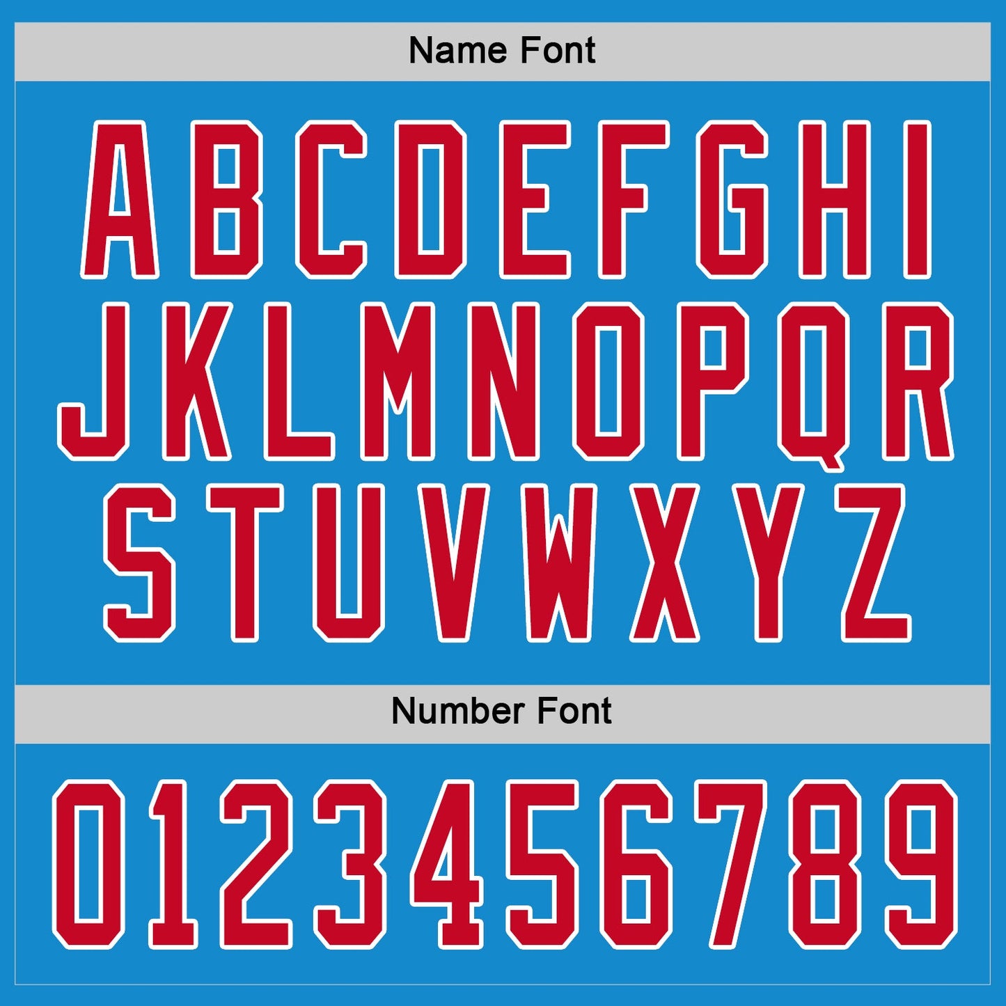 Custom Blue Red-White Hockey Jersey - Sky-Custom