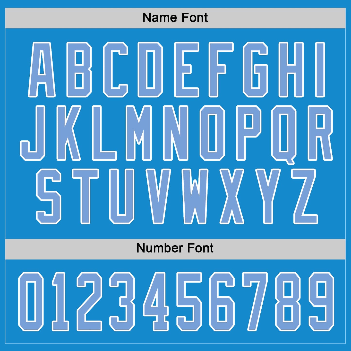 Custom Blue Light Blue-White Hockey Jersey - Sky-Custom