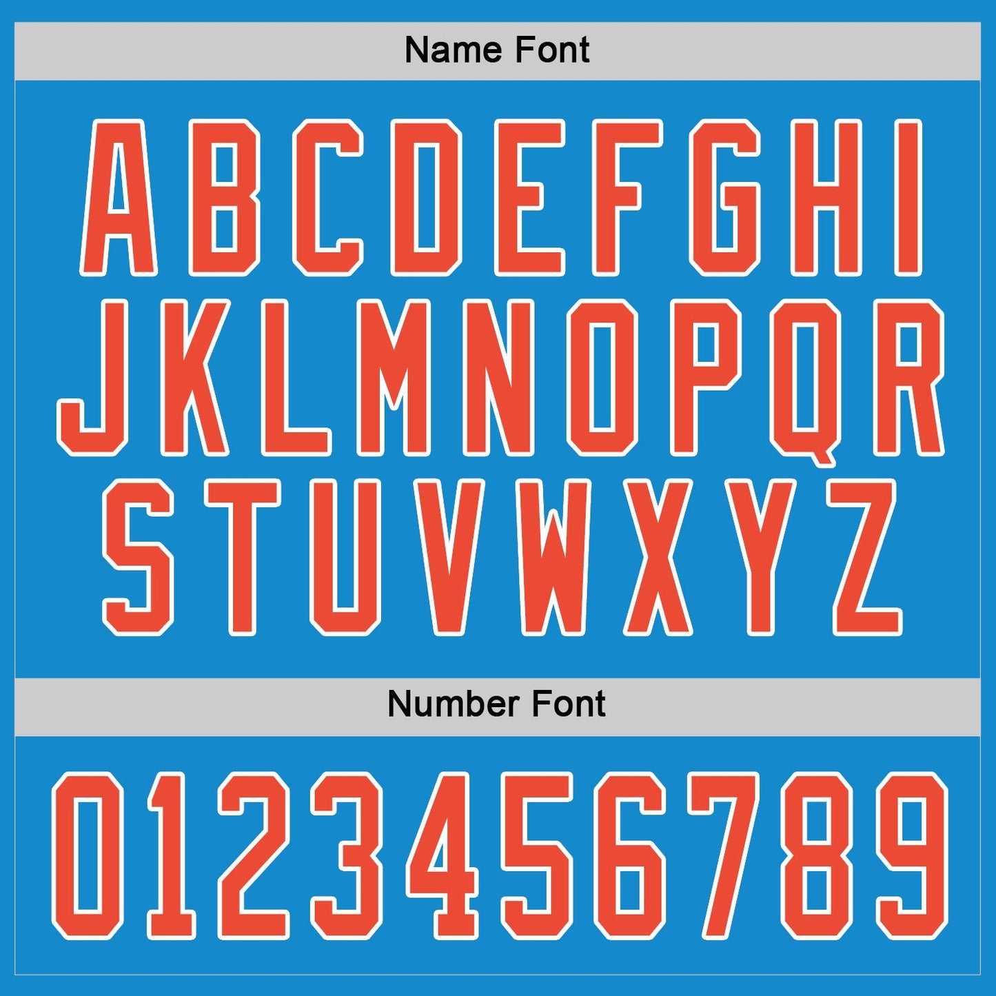 Custom Blue Orange-White Hockey Jersey - Sky-Custom