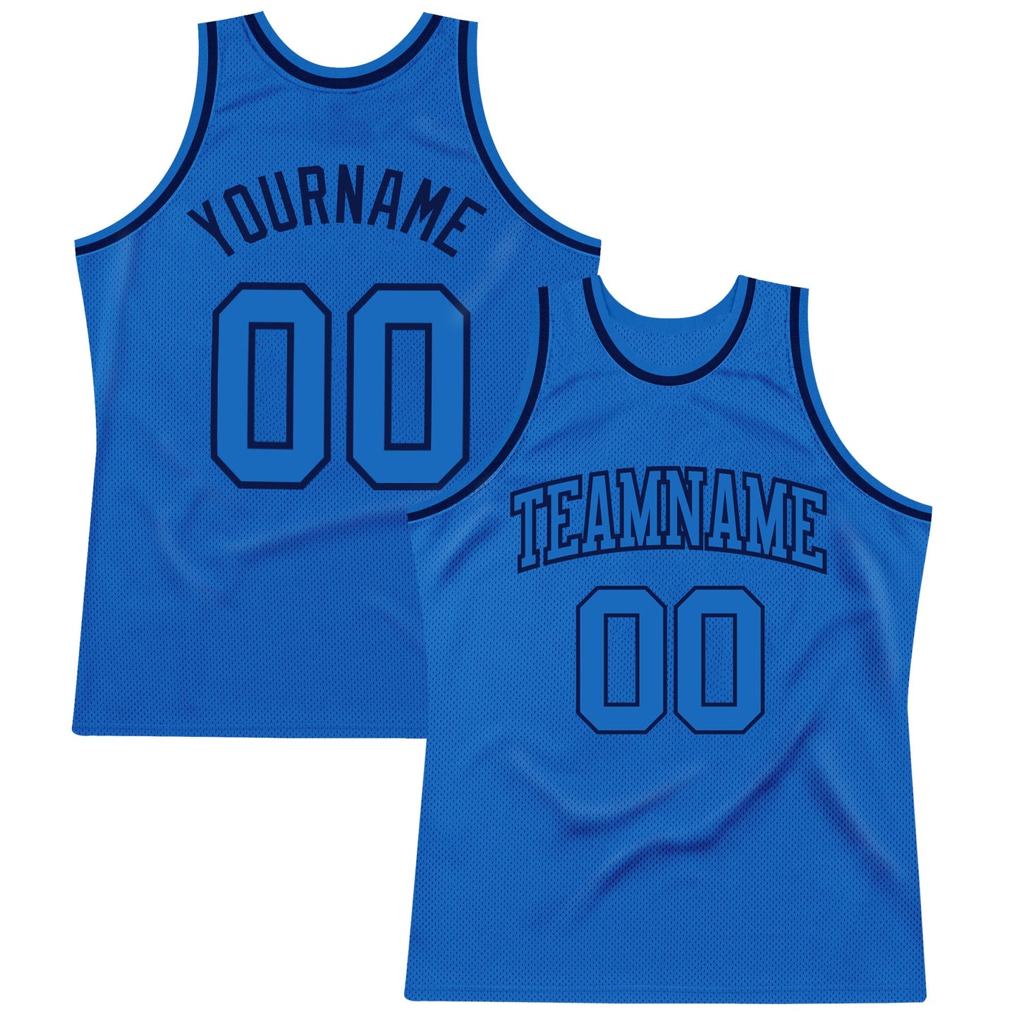 Custom Blue Blue-Navy Authentic Throwback Basketball Jersey - Sky-Custom