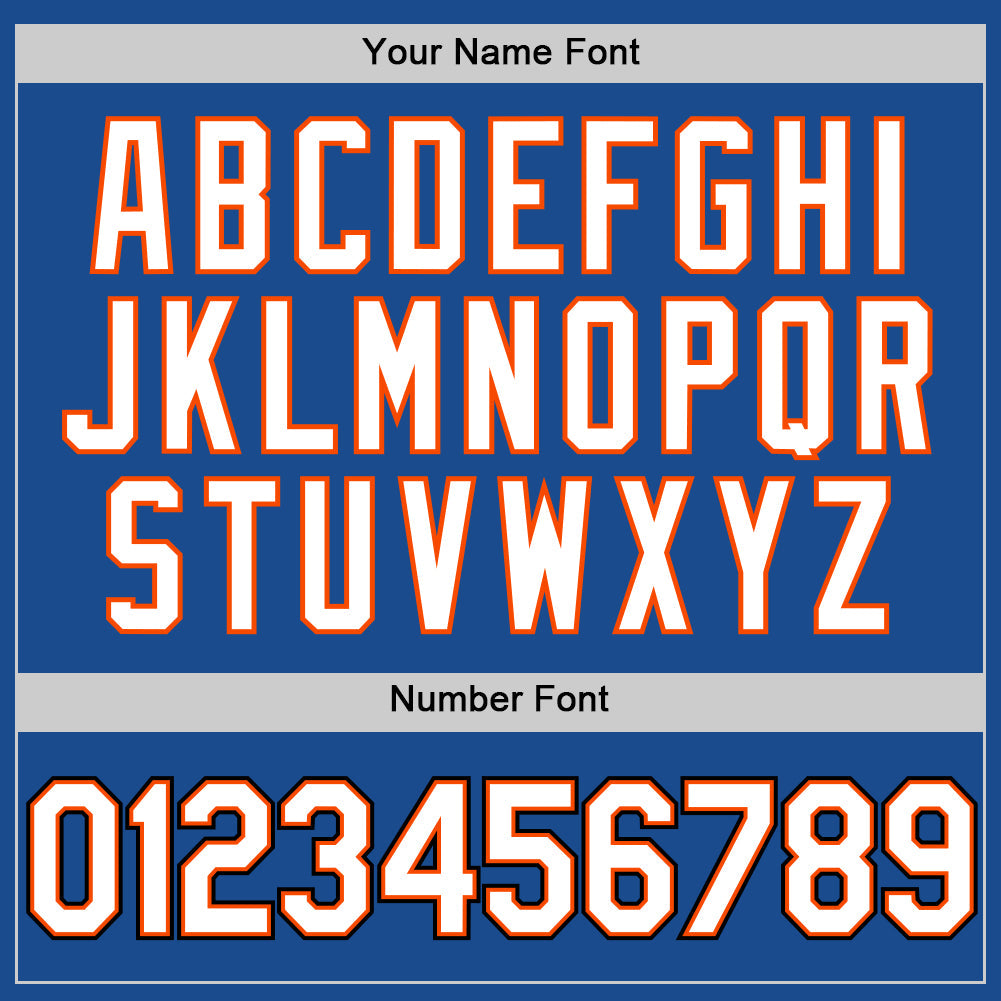 Custom Blue Orange-Black Authentic Throwback Baseball Jersey - Sky-Custom