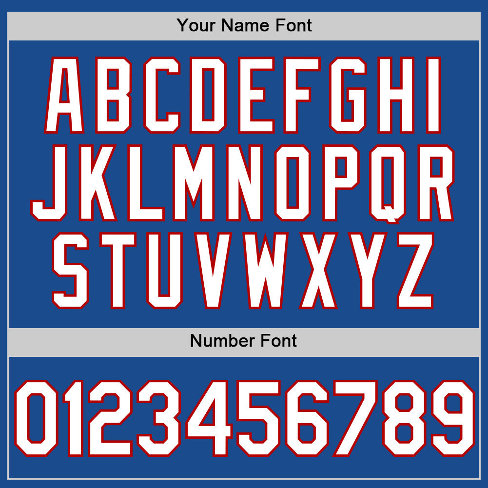 Custom Blue White-Red Authentic Throwback Baseball Jersey - Sky-Custom