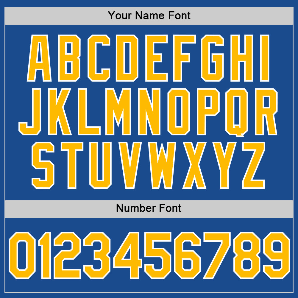 Custom Blue Gold-White Authentic Throwback Baseball Jersey - Sky-Custom