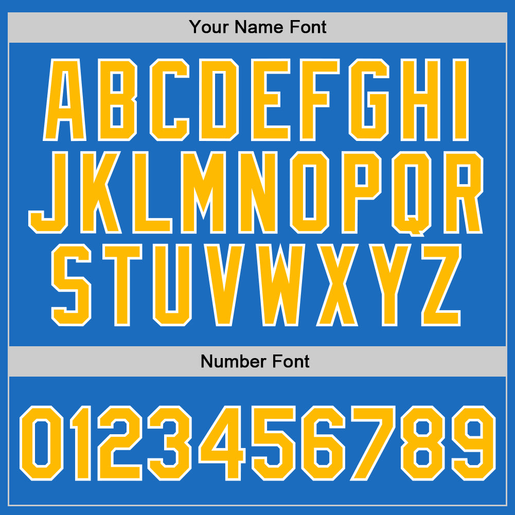 Custom Blue Gold-White Authentic Throwback Basketball Jersey - Sky-Custom
