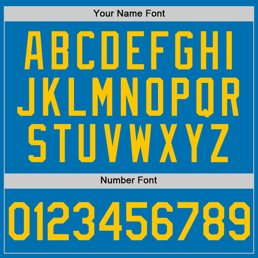 Custom Blue Yellow Authentic Baseball Jersey - Sky-Custom