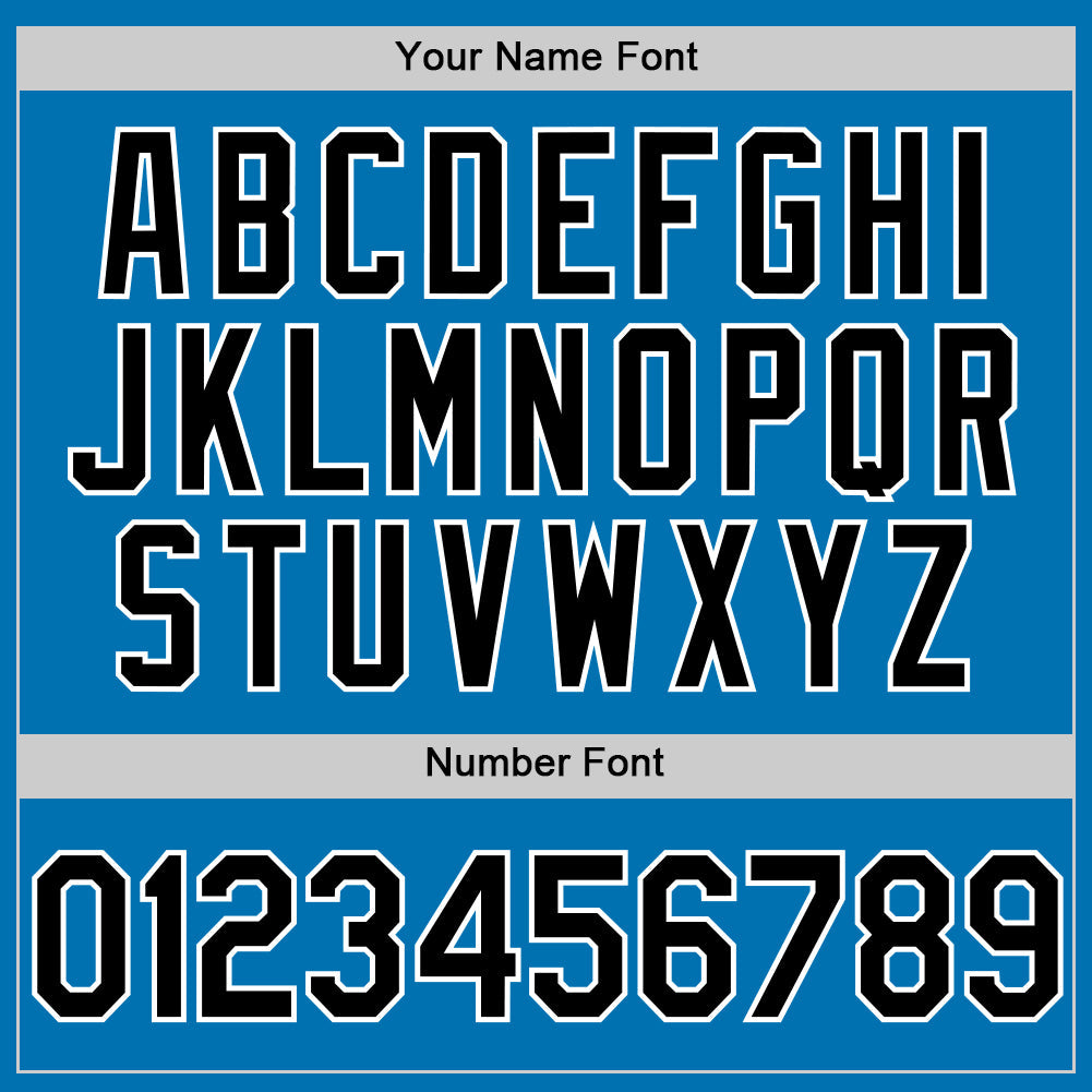 Custom Blue Black-White Authentic Baseball Jersey - Sky-Custom