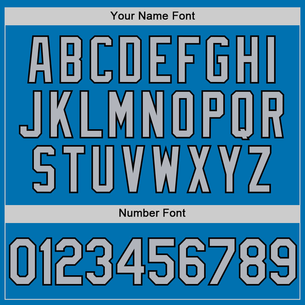 Custom Blue Gray-Black Authentic Baseball Jersey - Sky-Custom