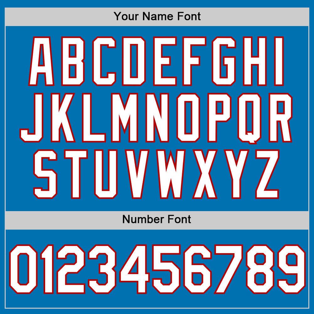 Custom Blue White-Red Authentic Baseball Jersey - Sky-Custom