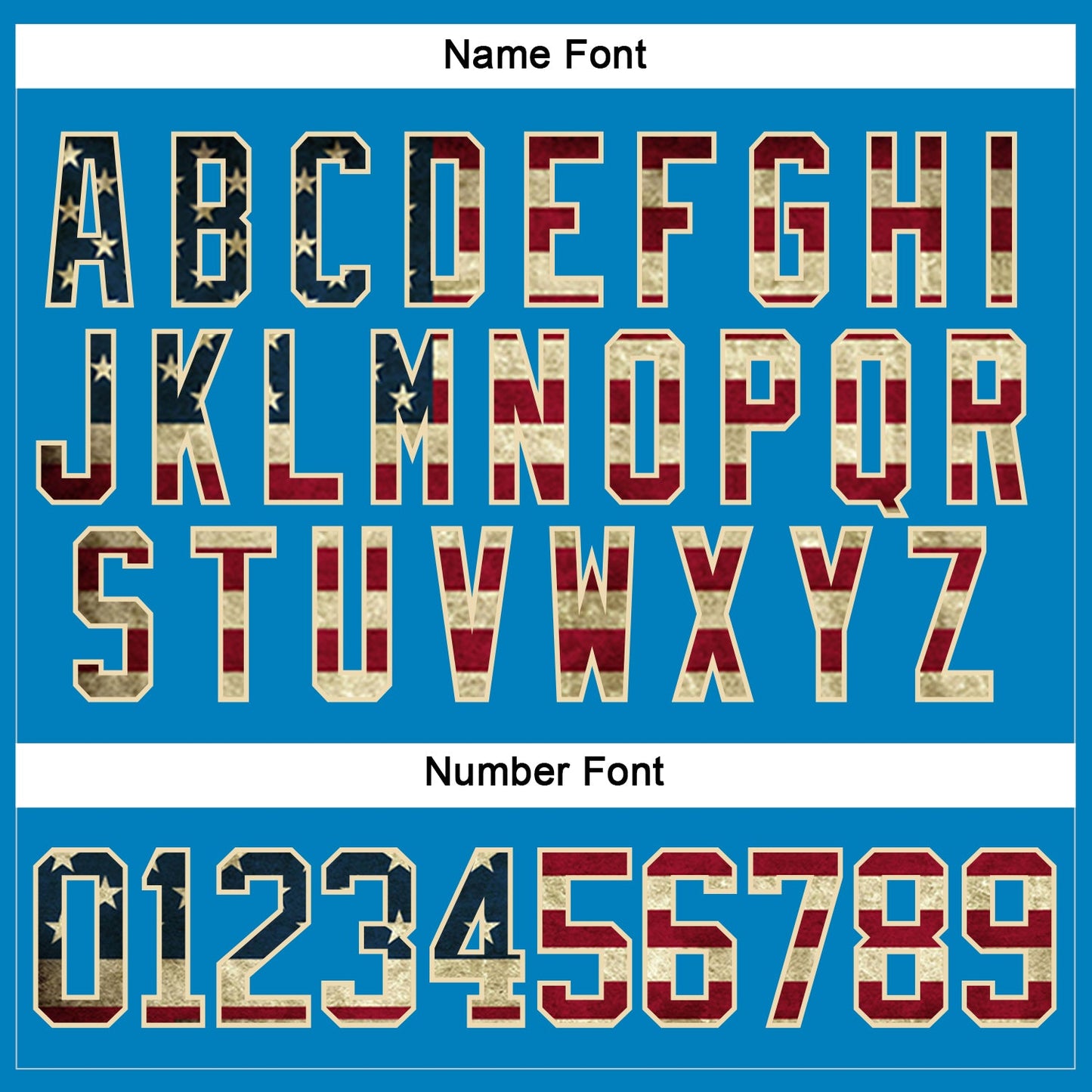 Custom Blue Vintage USA Flag Cream-Black Hockey Lace Neck Jersey - Sky-Custom