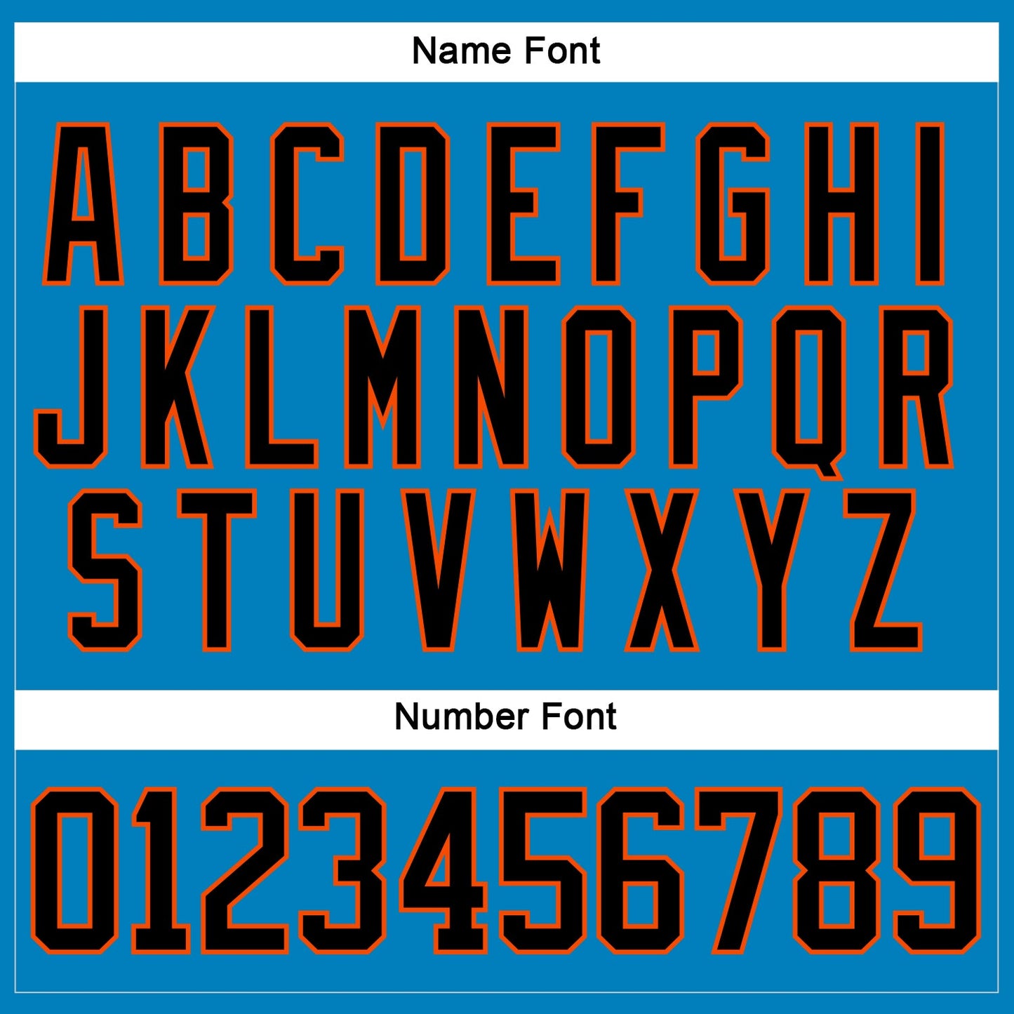 Custom Blue Black-Orange Hockey Lace Neck Jersey - Sky-Custom