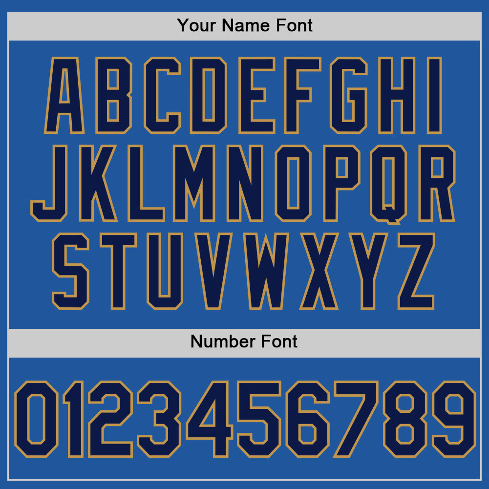 Custom Blue Navy-Old Gold Authentic Throwback Baseball Jersey - Sky-Custom