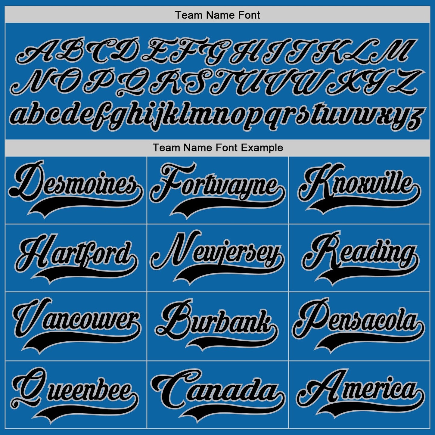 Custom Blue Black-Gray Hockey Jersey - Sky-Custom