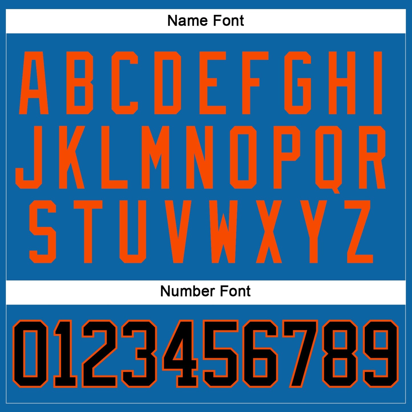 Custom Blue Black-Orange Hockey Jersey - Sky-Custom