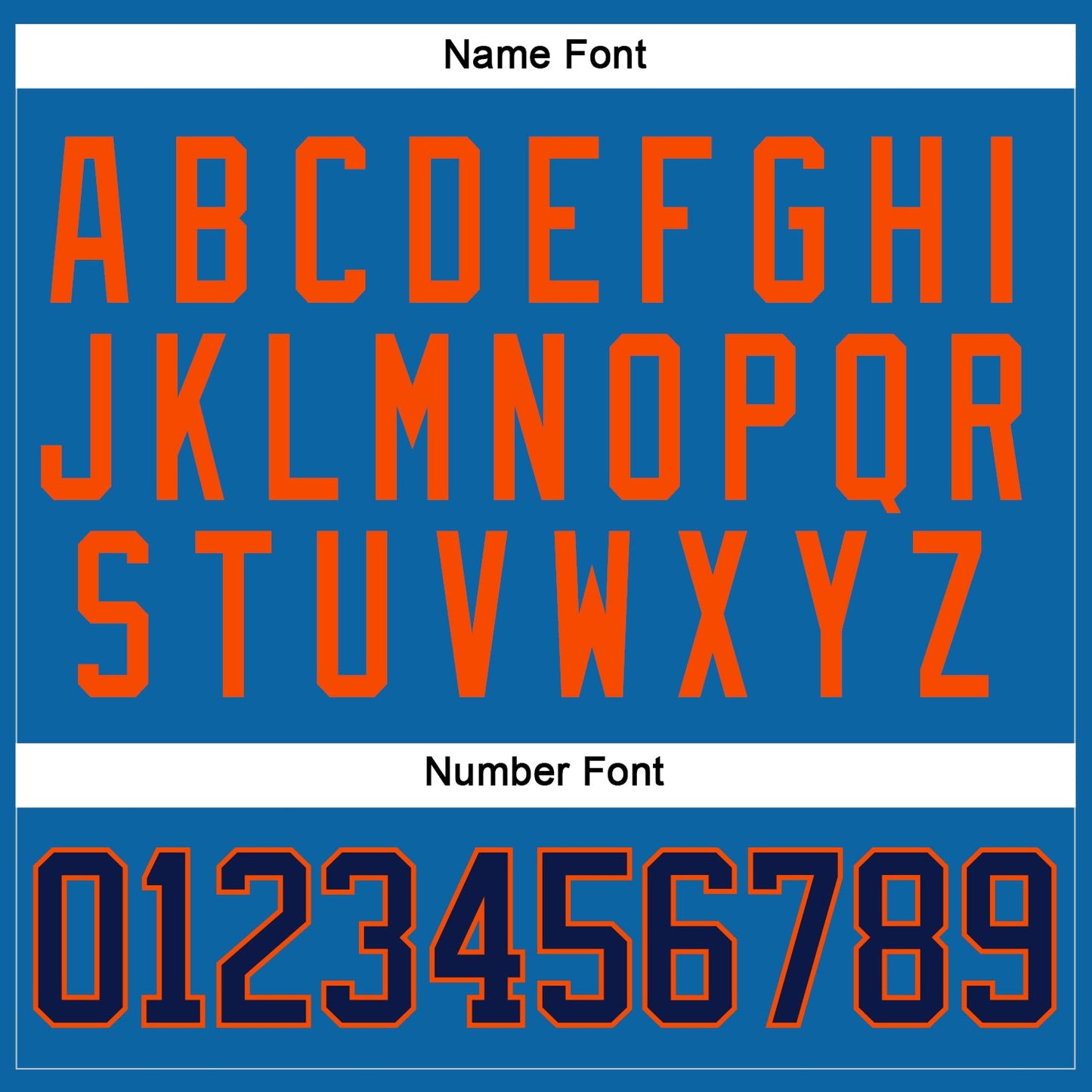 Custom Blue Navy-Orange Hockey Jersey - Sky-Custom