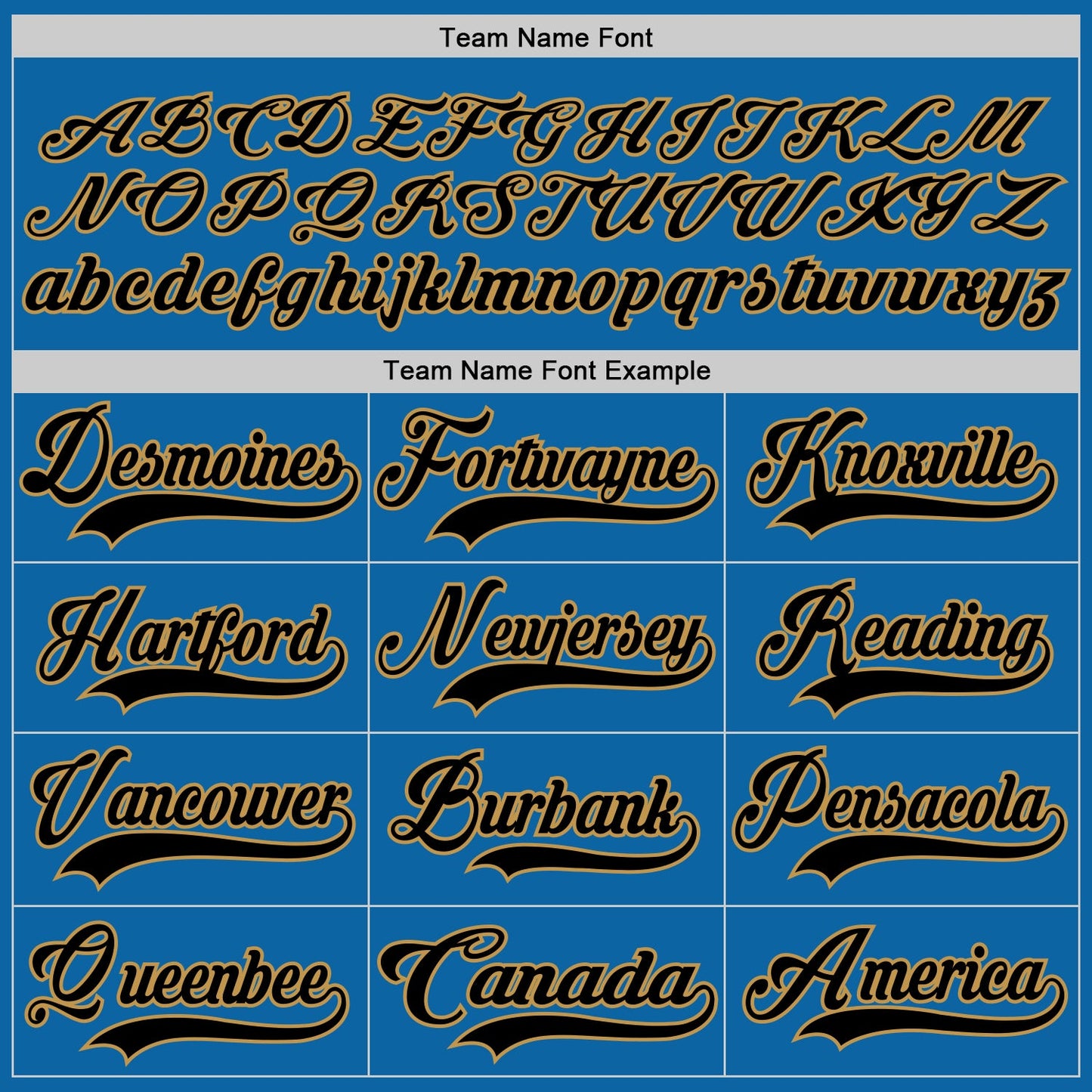 Custom Blue Black-Old Gold Hockey Jersey - Sky-Custom