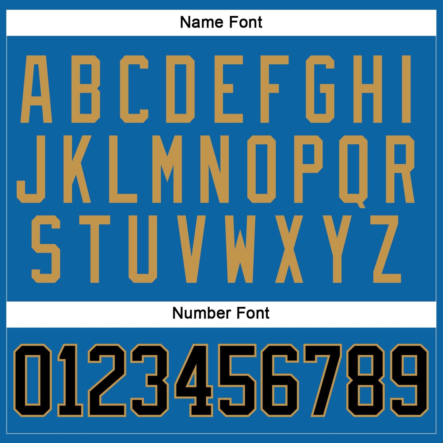 Custom Blue Black-Old Gold Hockey Jersey - Sky-Custom