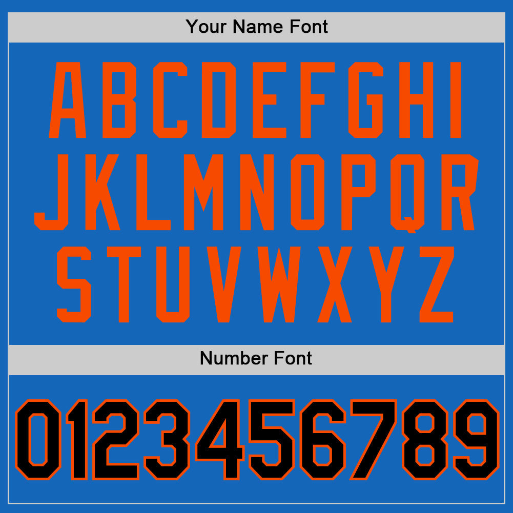 Custom Blue Black-Orange Authentic Throwback Basketball Jersey - Sky-Custom