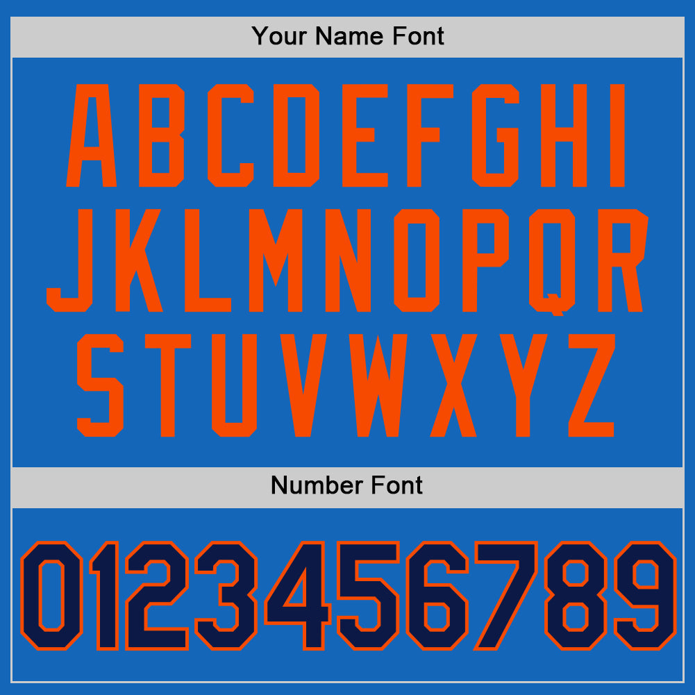 Custom Blue Navy-Orange Authentic Throwback Basketball Jersey - Sky-Custom
