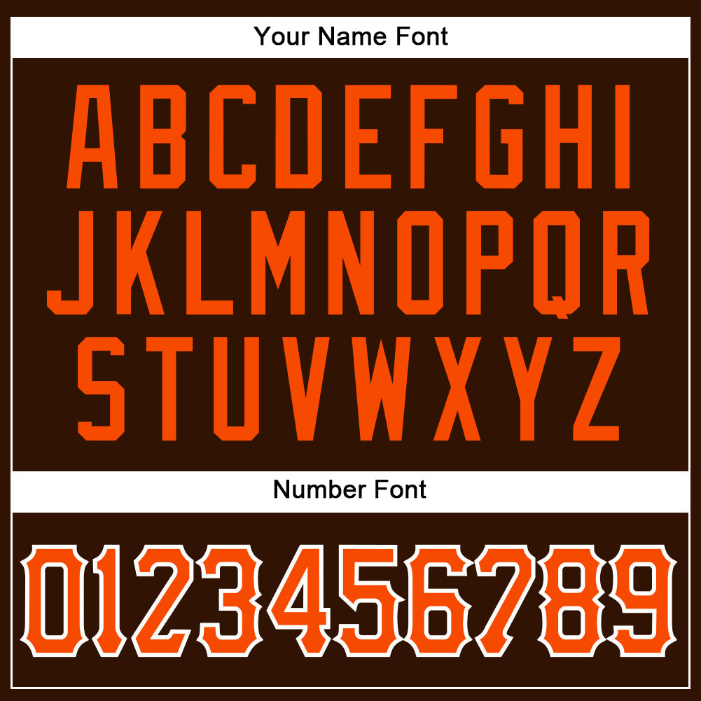 Custom Brown Orange-White Authentic Sleeveless Baseball Jersey - Sky-Custom